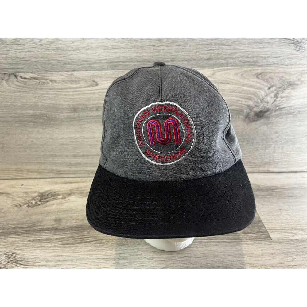 Vintage MICHIGAN INTERNATIONAL SPEEDWAY Hat Cap Racing Snap Back Trucker